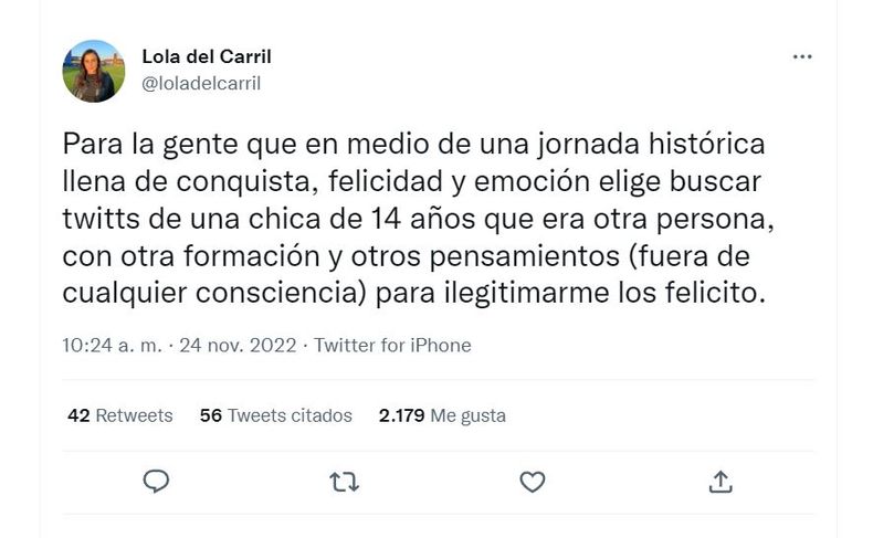 La Respuesta De Lola Del Carril A Las Críticas En Redes Sociales Tras ...