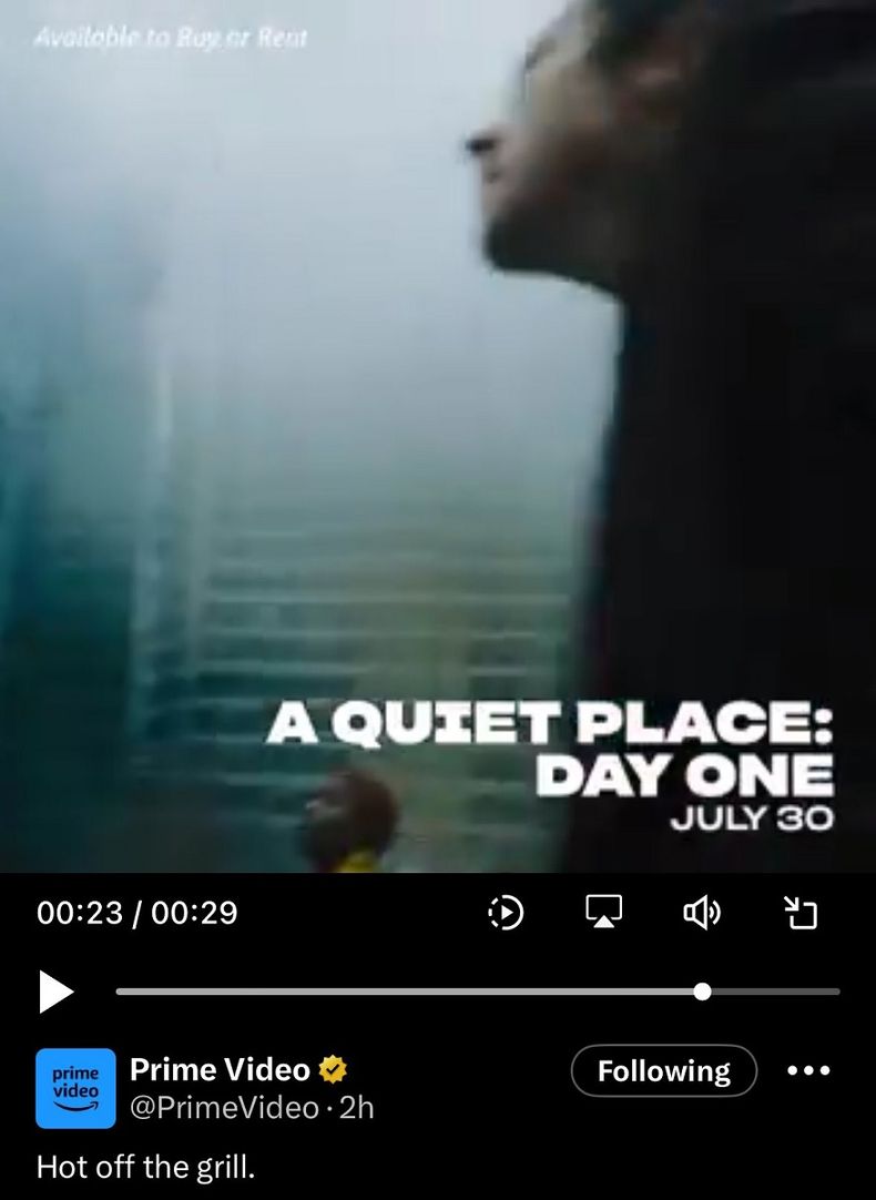 Así se confirmó el lanzamiento de A Quiet Place: Day One.