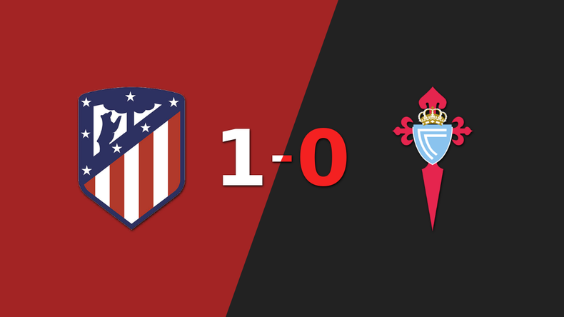 Atlético de Madrid derrotó 1-0 a Celta