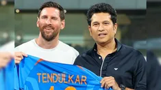 Lionel Messi pasó por Bombay e intercambió regalos con Sachin Tendulkar, crack indio de criquet. Lionel Messi pasó por Bombay e intercambió regalos con Sachin Tendulkar, crack indio de criquet.