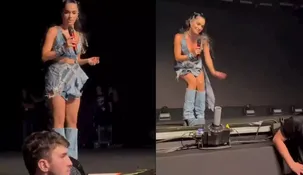 Lali se enamoró del seguridad de su show y bromeó con sus fanáticos.