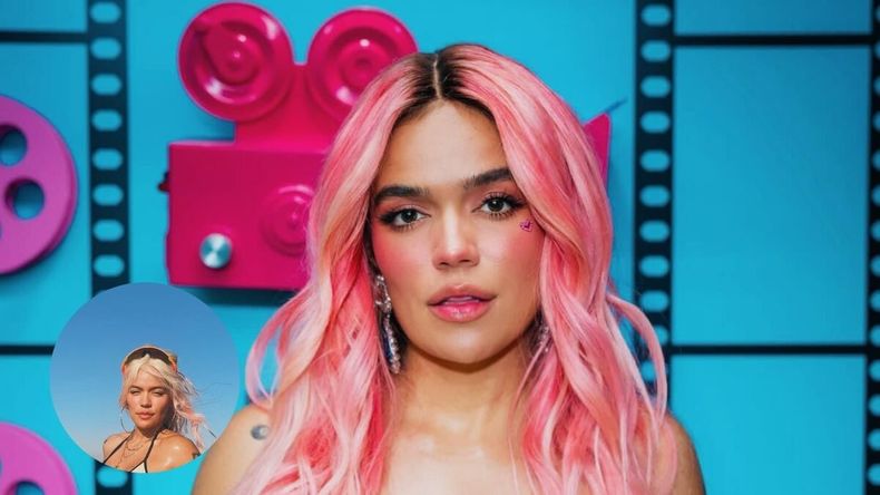 Karol G se sumó a la moda bi color vistiendo un traje de baño a bordo de un yate.