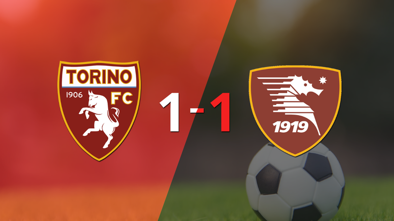 Empate a uno entre Torino y Salernitana