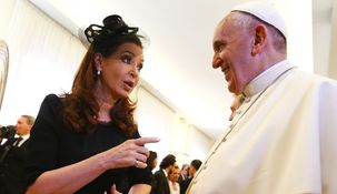 La expresidenta y el papa Francisco, juntos.