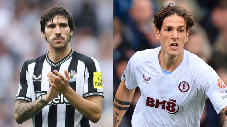Tonali y Zaniolo juegan en Newcastle y Aston Villa, respectivamente.