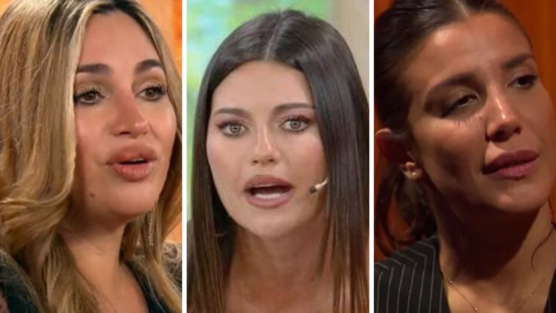 Las modelos protagonizaron un fuerte cruce.