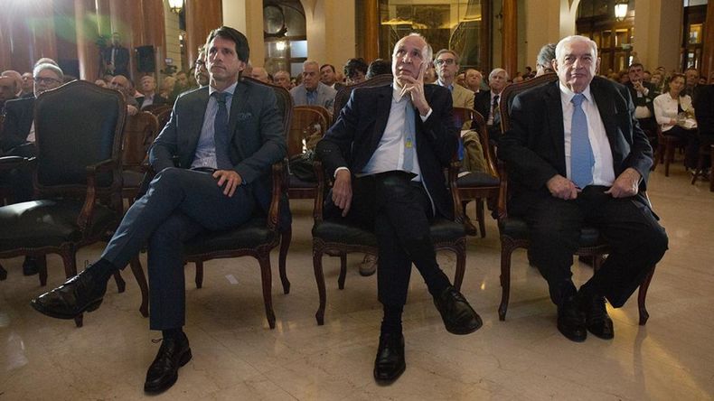 Lorenzetti durante el evento en la Bolsa de Comercio.
