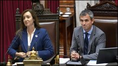 Villarruel, presidenta del Senado, y Menem, presidente de Diputados. Villarruel, presidenta del Senado, y Menem, presidente de Diputados.