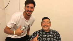 Franco conoció a Maradona cuando asumió como entrenador de El Lobo. Franco conoció a Maradona cuando asumió como entrenador de El Lobo.