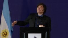 Milei durante su discurso en el Hilton. Milei durante su discurso en el Hilton.