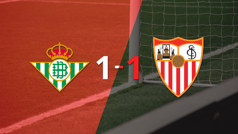 Betis y Sevilla empataron 1 a 1 en el Derbi de Sevilla