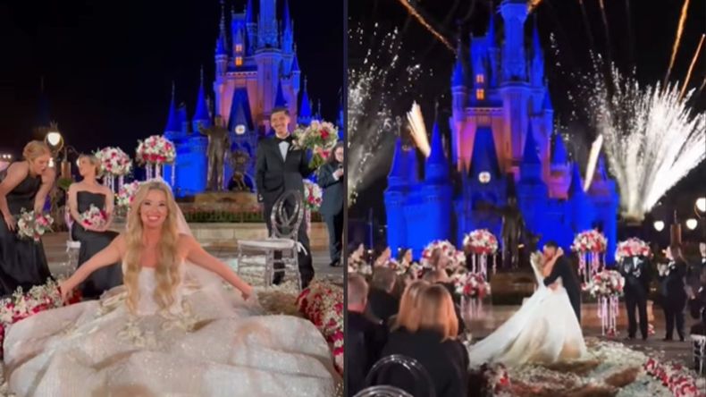 El emotivo video de una pareja que se casó en Disney y se hizo viral en TikTok.