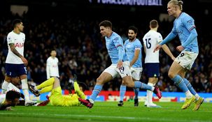 Julián Álvarez fue uno de los protagonistas de la remontada de Manchester City vs Tottenham con un gol.