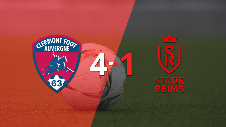 Clermont Foot le pasó por encima a Stade de Reims con doblete de Muhammed Cham