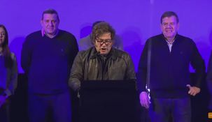 Javier Milei en La Plata.