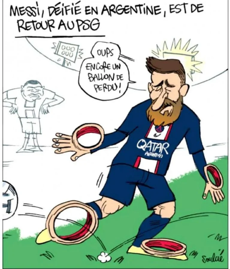 La caricatura de L'Equipe sobre Messi.