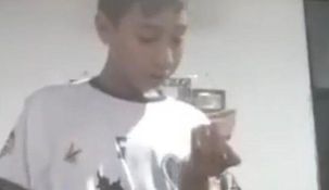 La increíble reacción de un niño al que le tocó la figurita de Lionel Messi.&nbsp;