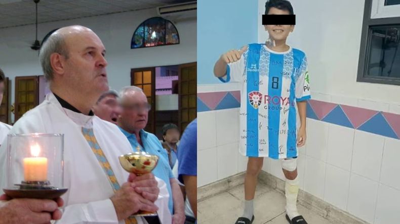 El nene sufrió heridas en la pierna izquierda