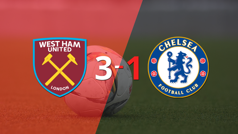 Sin muchas complicaciones, West Ham United goleó 3-1 a Chelsea