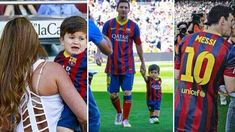 Puro amor: Messi festejó con su hijo Thiago y su mujer, Antonella, en la cancha Puro amor: Messi festejó con su hijo Thiago y su mujer, Antonella, en la cancha