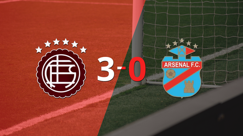 Tranquila victoria de Lanús por 3 a 0 frente a Arsenal