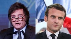 Javier Milei y Emmanuel Macron.