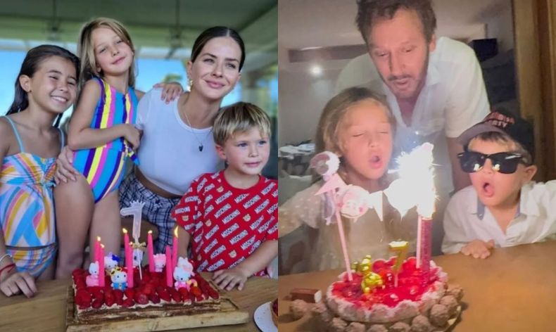 La pareja decidió festejarle el cumpleaños número 7 a su hija en casas separadas.