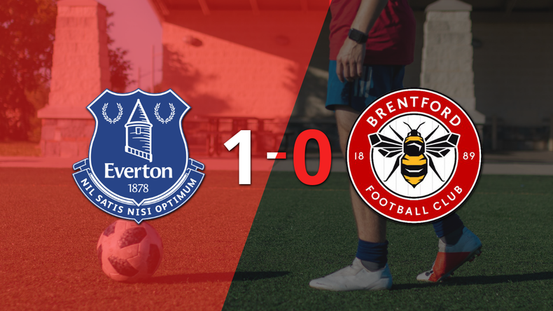 Con un solo gol, Everton derrotó a Brentford en el estadio Goodison Park