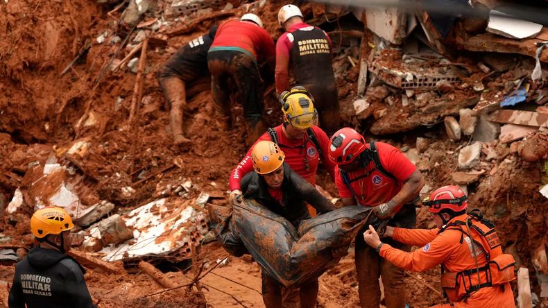 El temporal en Brasil afectó al estado de Minas Gerais