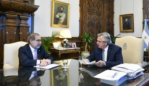 El Presidente reunido con&nbsp; Jorge Argüello.