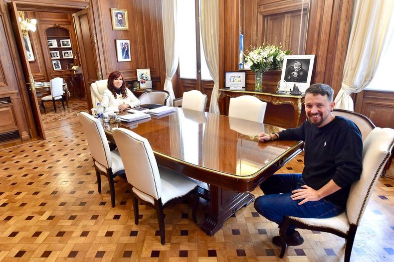 Cristina Kirchner se encontró en su despacho con Pablo Iglesias.&nbsp;