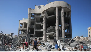 Uno de los lugares afectados por un ataque en Gaza.