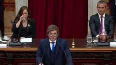 Javier Milei no saludo a Victoria Villarruel. Javier Milei no saludo a Victoria Villarruel.