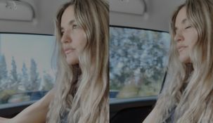 Un video en su cuenta de Instagram muestra a Loreley Quevedo al volante con el celular en la mano.