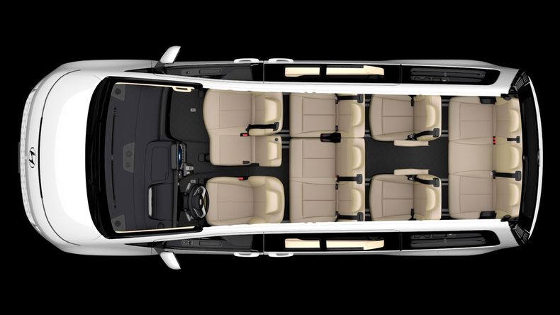 Configuración del interior de la Staria.