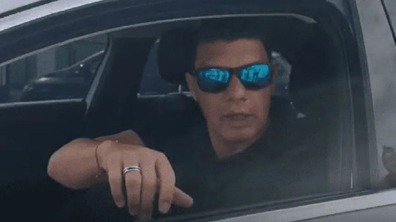 El técnico llegó al predio de Ezeiza y se tomó el tiempo de dialogar con la prensa.