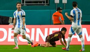Lo Celso grita con alma y vida el único gol del partido.