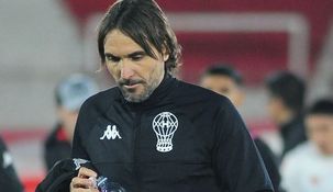 Diego Martínez, el entrenador de Huracán. Diego Martínez, el entrenador de Huracán.