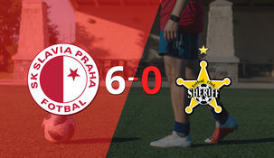 con doblete de mojmir chytil, slavia praga liquido 6-0 a fc sheriff