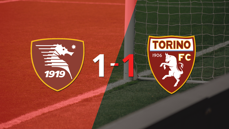 Salernitana logró sacar el empate de local frente a Torino