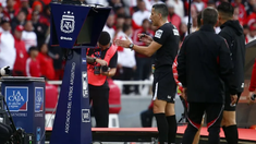 Yael Falcón Pérez habló de la jugada más polémica de River vs. Belgrano.