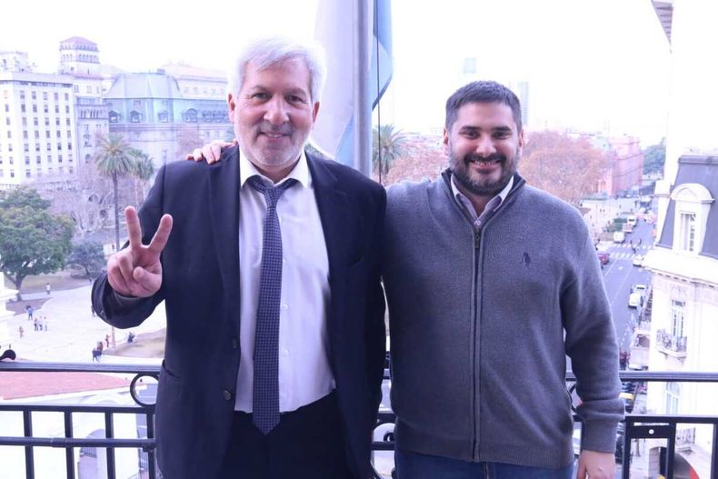 Claudio Ferreño junto a Manuel Luaces.