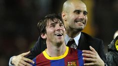 Lionel Messi junto a Josep Guardiola, su DT en Barcelona. Lionel Messi junto a Josep Guardiola, su DT en Barcelona.