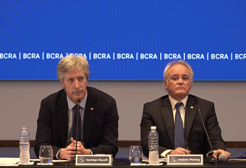El presidente del BCRA, Santiago Bausili, y el vice, Vladimir Werning.