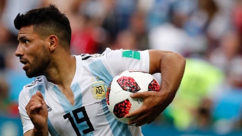 El Kun tras convertirle un tanto a Francia en Rusia 2018.