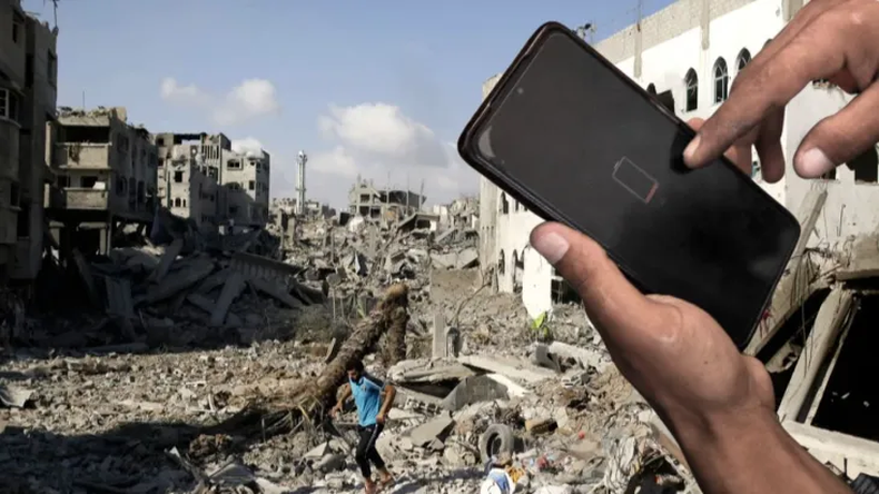 Apagón total en la Franja de Gaza.