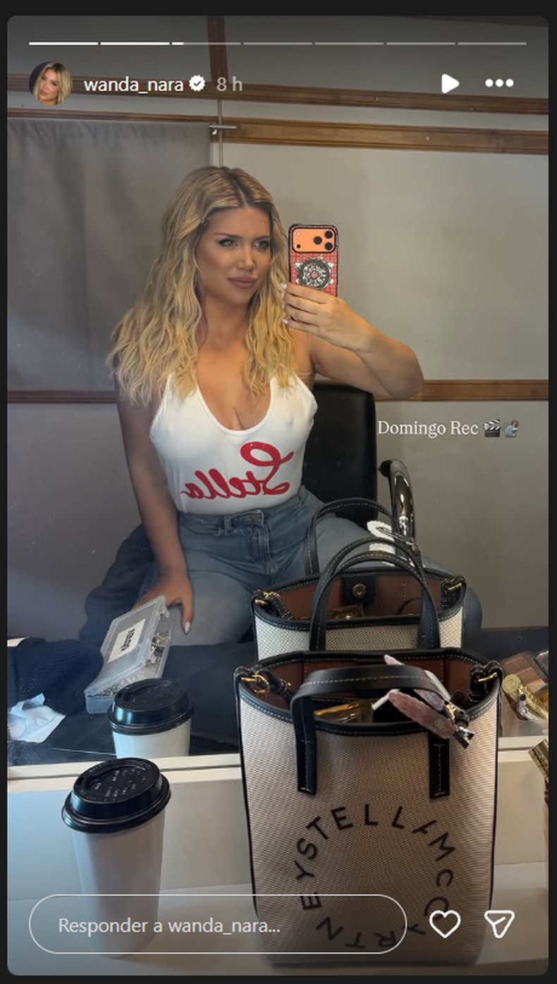 Wanda Nara en el rodaje de ¿Querés ser mi hijo? en Uruguay.