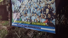 El cartel en apoyo a Argentina que apareció en India. El cartel en apoyo a Argentina que apareció en India.