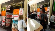 El escrache al local de Victoria Vannucci. El escrache al local de Victoria Vannucci.