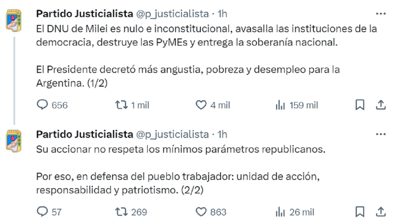 La publicación del PJ.